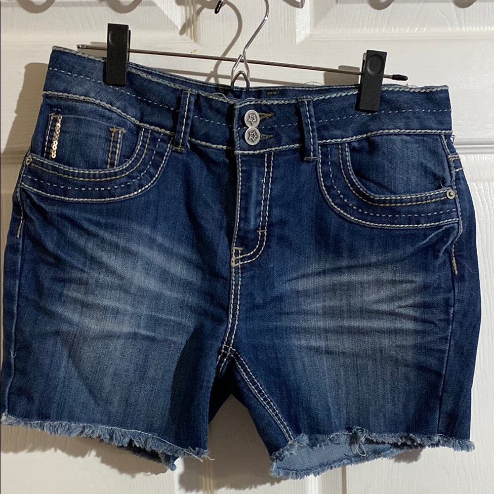 Roz & Ali Dark Blue Jean Shorts